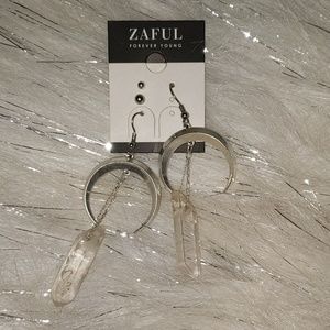 Crystal hanging earrings